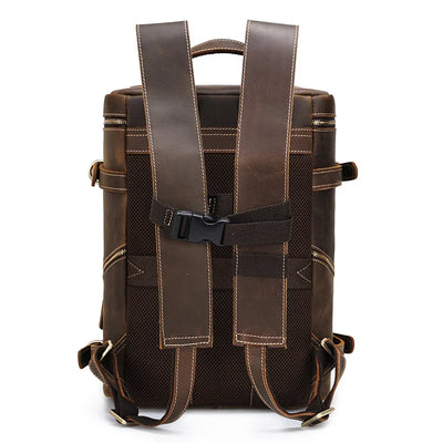 Men's leather backpack