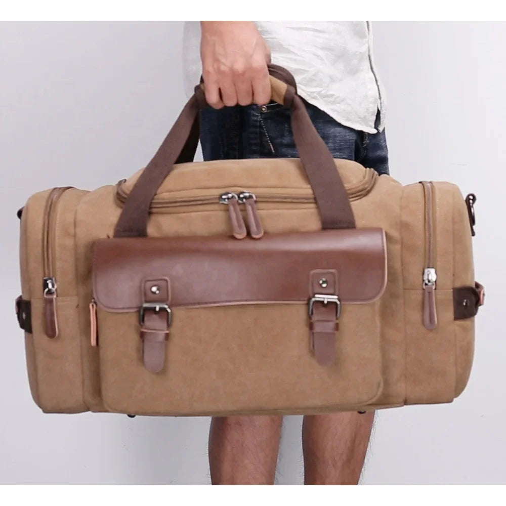 Vegan Canvas Gym Duffle Bag