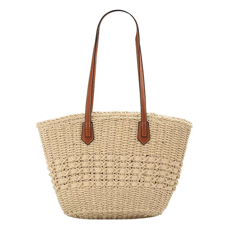 Large Capacity Straw Tote Bag