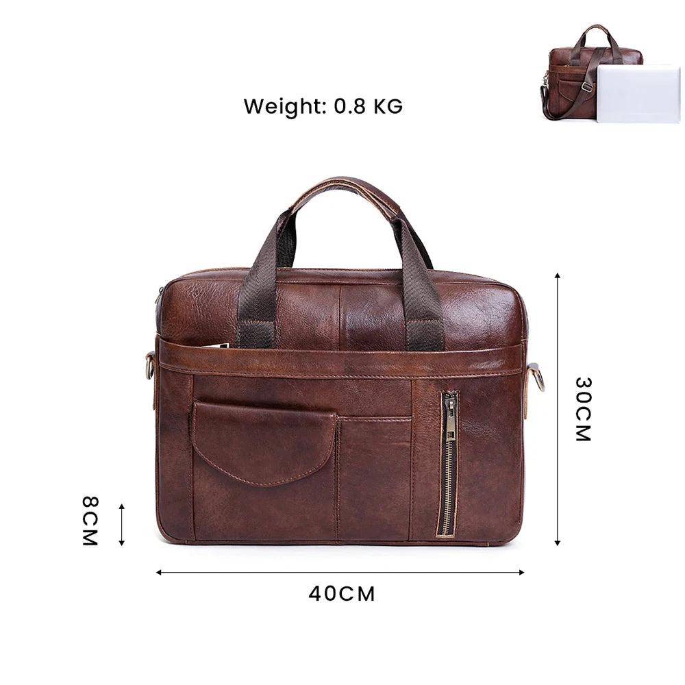 Business Leather Messenger Bag