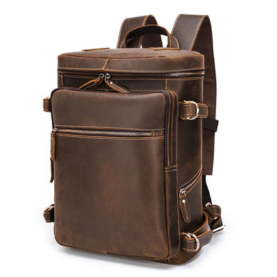 Men's leather backpack