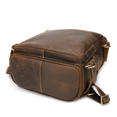 Men's leather backpack