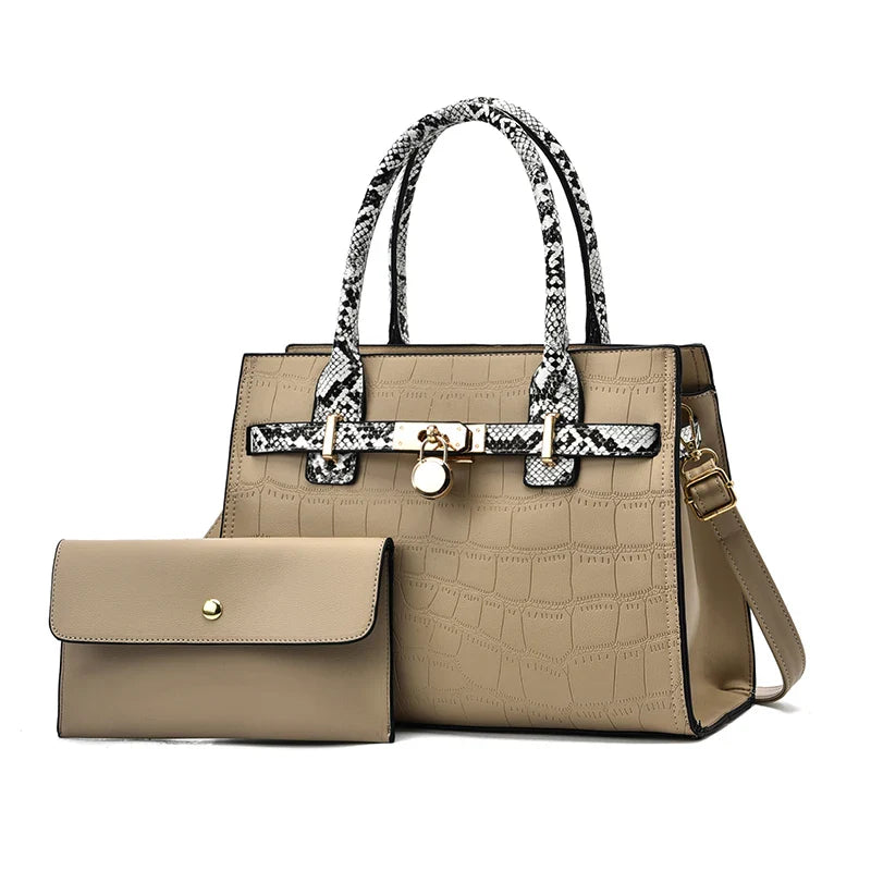 Stone Pattern Large Capacity Handbag