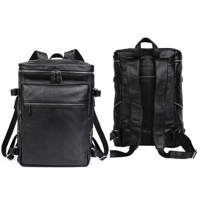 Men's leather backpack