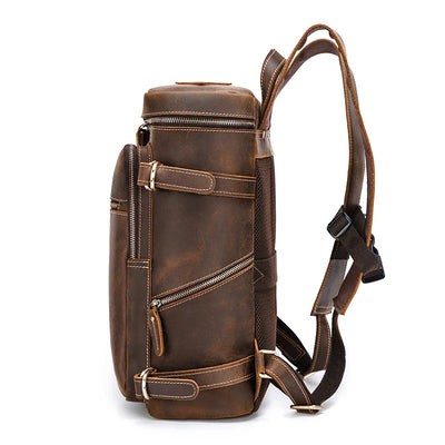 Men's leather backpack