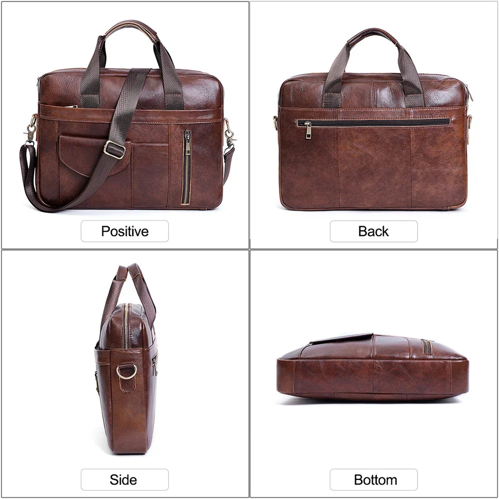 Business Leather Messenger Bag