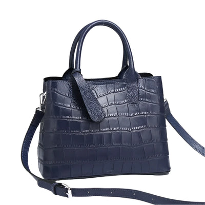 Crocodile cowhide embossing women bags