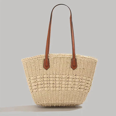 Large Capacity Straw Tote Bag