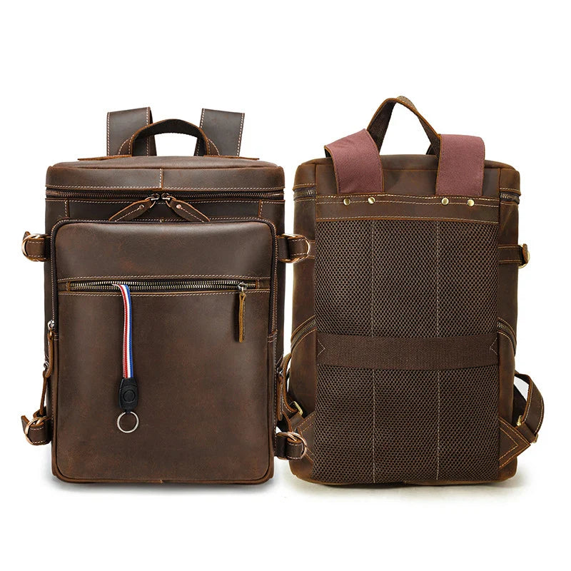 Men's leather backpack