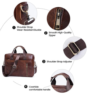 Business Leather Messenger Bag