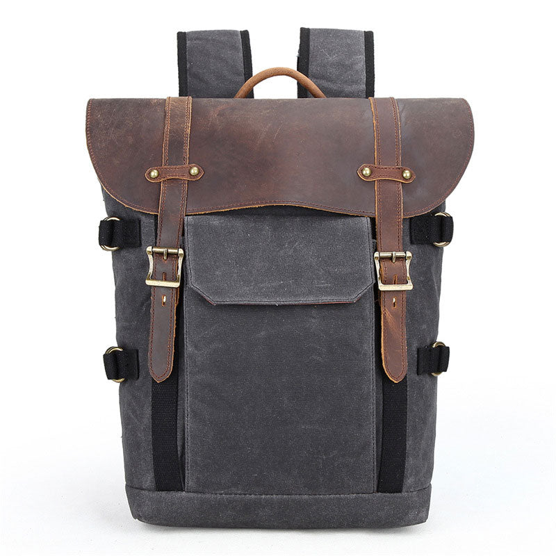 Waxed Canvas Camera and Lens Backpack