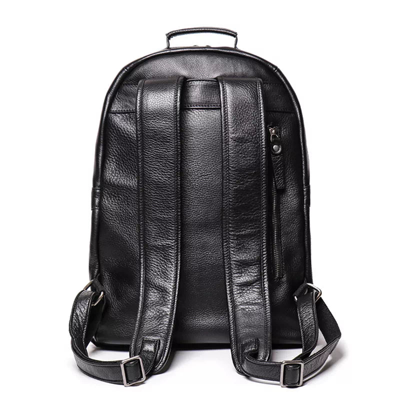 Men's Leather Backpack with 15.6 Inches Laptop Compartment