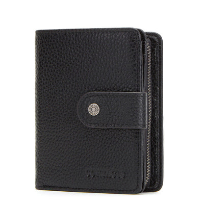 Men's Small Leather Trifold Wallet RFID Blocking