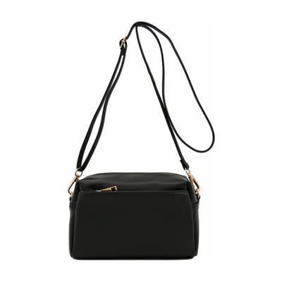 Triple Zip Small Crossbody Bag