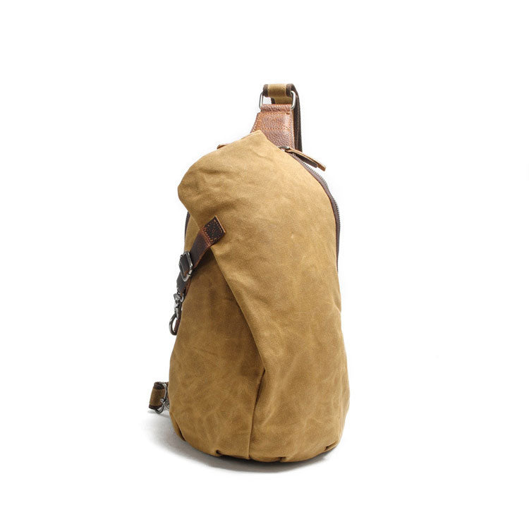 Men's Waxed Canvas Sling Bag